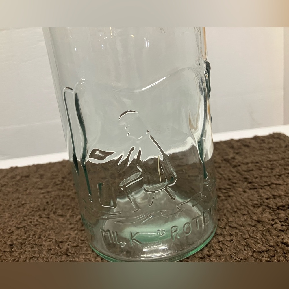 Absolutely Pure Milk Vintage Glass Bottle